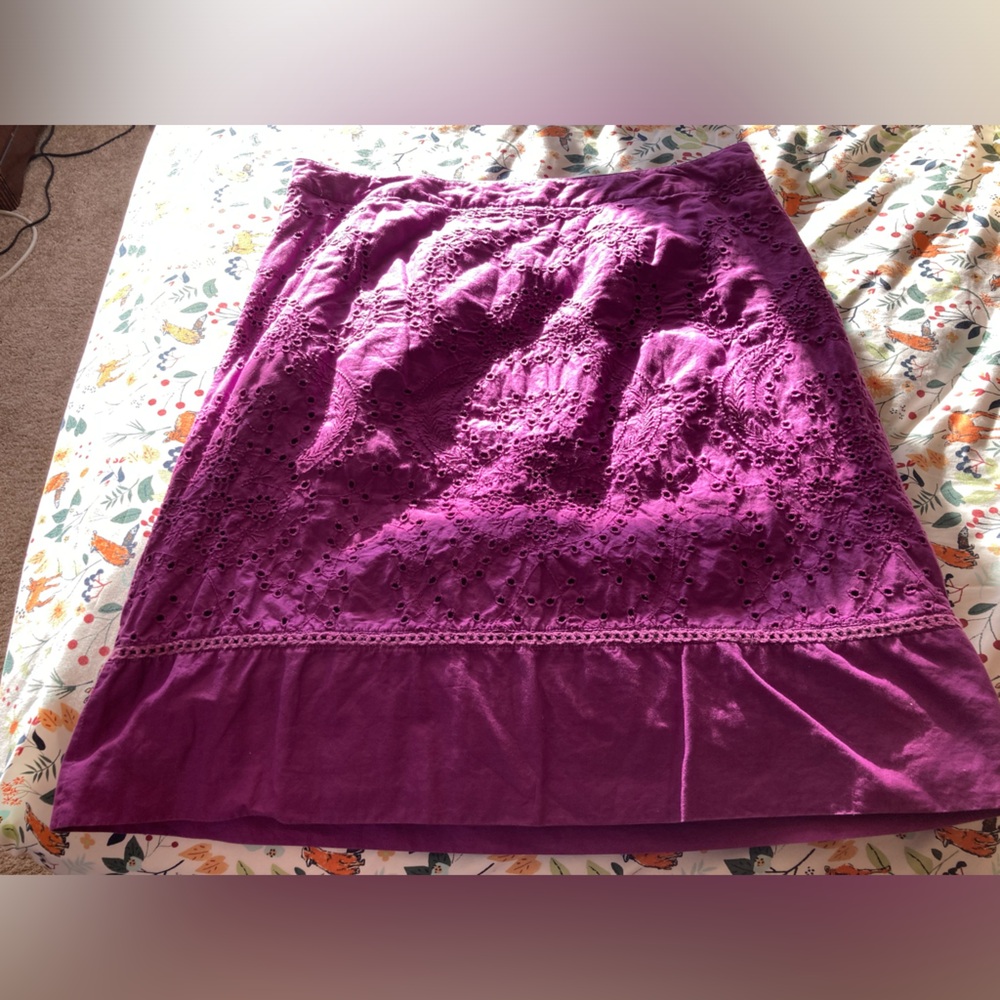 Pretty Purple Fabric by Lane Bryant Skirt in Size 14